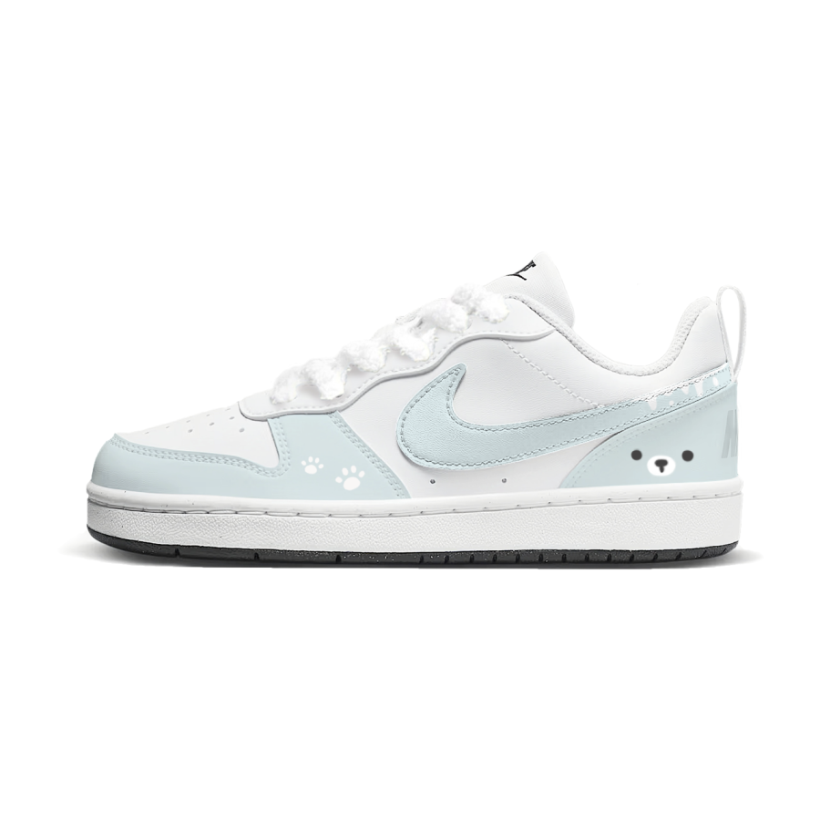 Nike Nike Court Borough Ice Cream Bear Low top Kids' Skateboarding Shoes Blue White Unisex