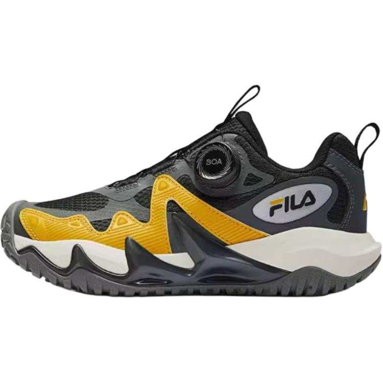 FILA KIDS Slip Resistant Cushioning Low top Kids' Outdoor Shoes Black/Shadow Black Gray Kids'