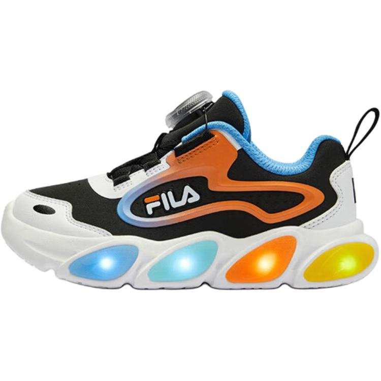 FILA KIDS Abrasion Resistant Low top Kids Lifestyle Shoes Black Psychic Blue Children Aged 3 7 Years Old