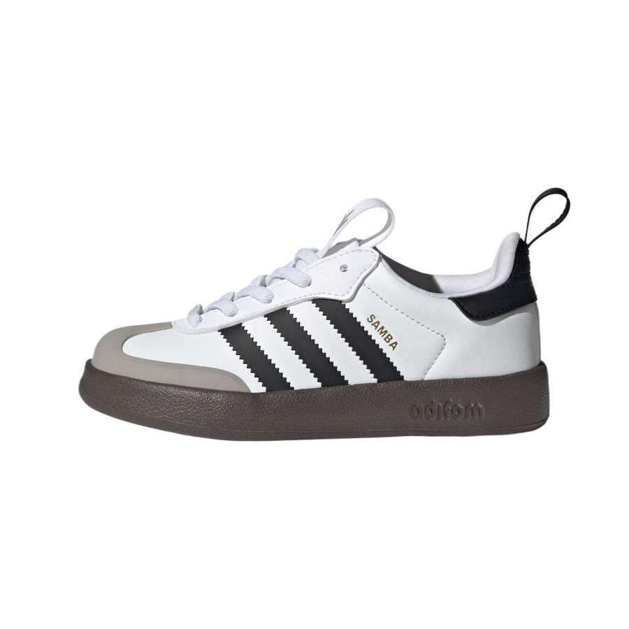 Adidas Originals AdiFOMSamba Fabric Kids' Training Shoes White/Black/Crom Gray Children Aged 3 7 Years Old