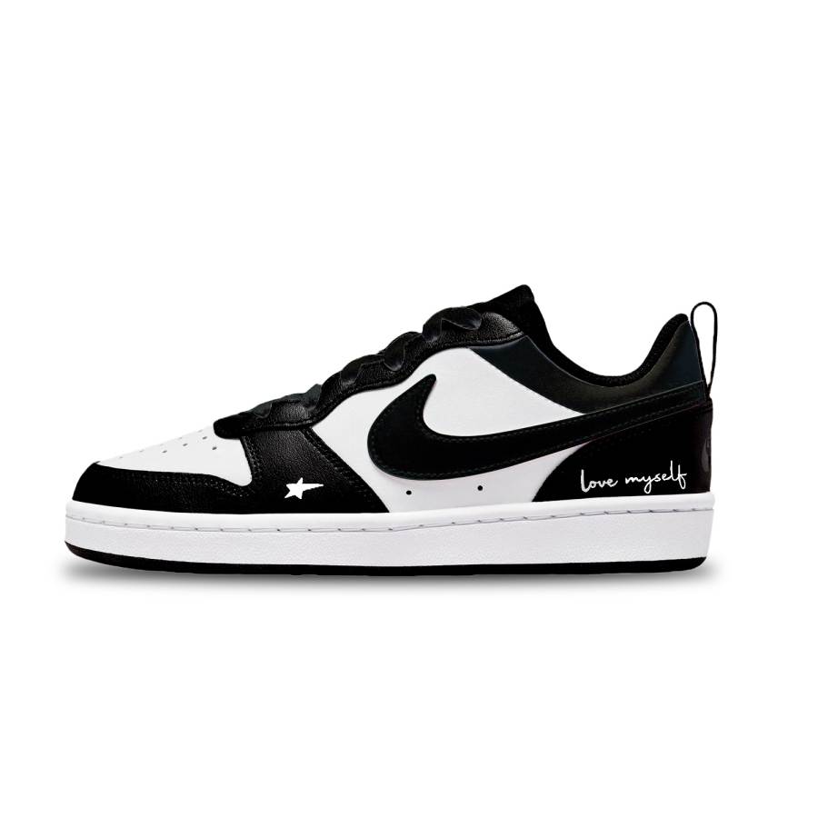 Nike Nike Court Borough Dwarf Star Black Leather Abrasion Resistant Low top Kids' Skateboarding Shoes Unisex