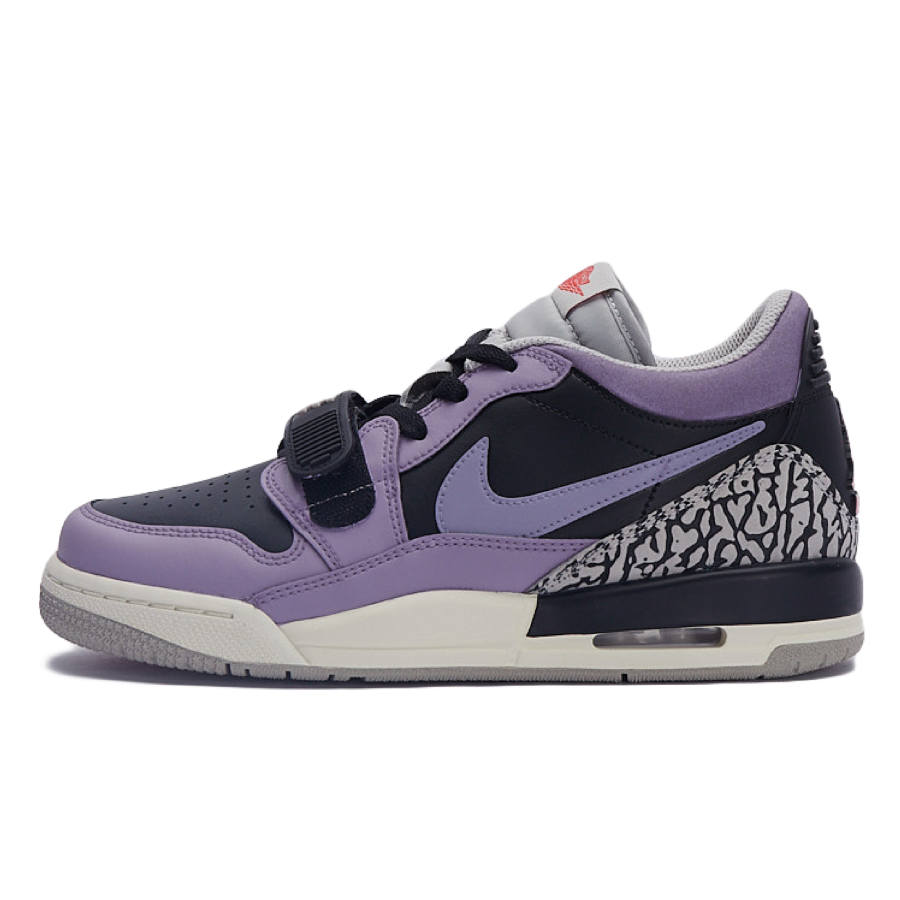 Jordan Jordan Legacy 312 Slip Resistant Cushioning Slip Resistant Cushioning Low top Children's Basketball Shoes Black Purple