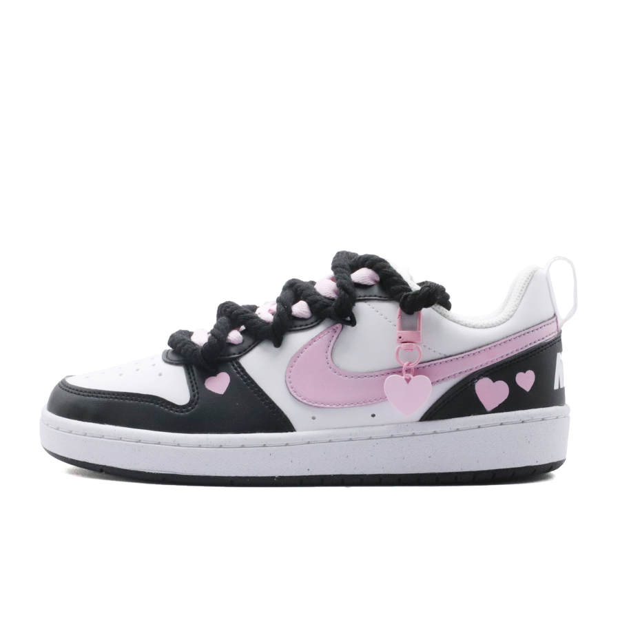 Nike Nike Court Borough Peach Love Slip Resistant Abrasion Resistant Kids' Skateboarding Shoes Pink Teenagers
