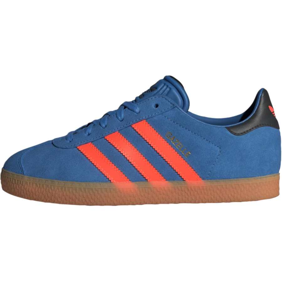Adidas Originals Gazelle Comfortable Low top Kids' Skateboarding Shoes Blue Orange Black