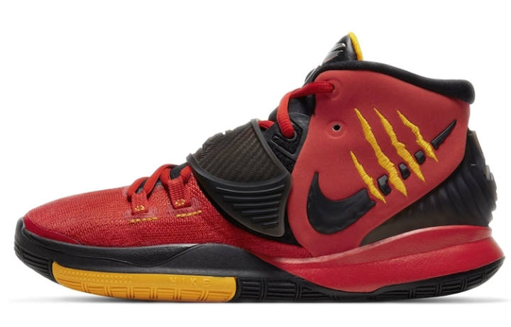 Nike Nike Kyrie 6 'Bruce Lee' Bruce Lee Abrasion Resistant Mid top Basketball Shoes Black Red Unisex