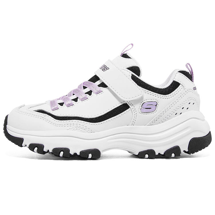 Skechers Abrasion Resistant Slip Resistant Anti Kick Low top Kids Lifestyle Shoes White Purple Teenagers