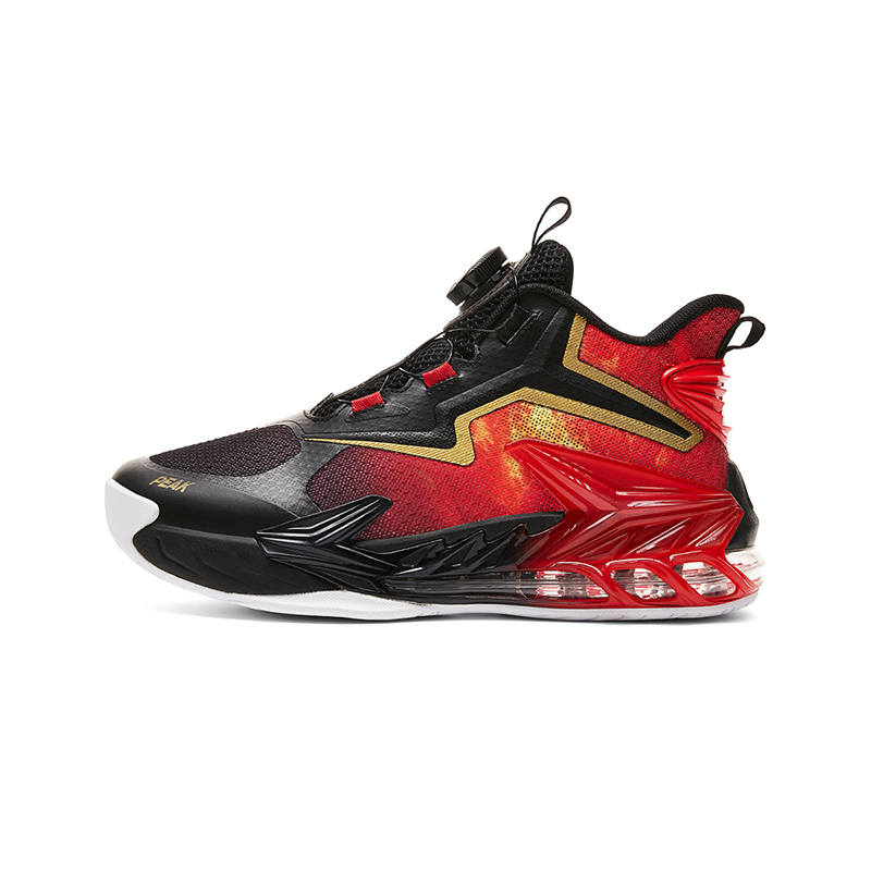 PEAK Slip Resistant Anti Kick Abrasion Resistant Rebound Lightweight Cushioning High top Basketball Shoes Kids'