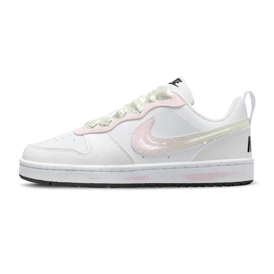 Nike Nike Court Borough Custard Peach Low top Kids' Skateboarding Shoes Pink White Teenagers
