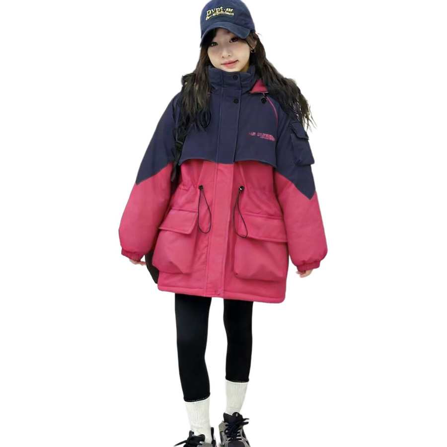 PLANDOO Kids Padded Jackets Hooded Thickened