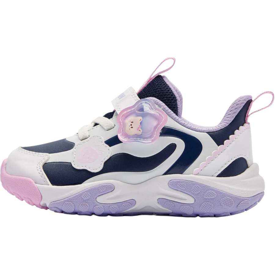 QIAODAN Slip Resistant Abrasion Resistant Slip Resistant Abrasion Resistant Low top Toddler Shoes Blue White Purple