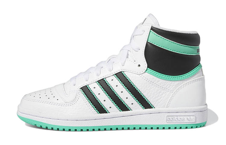 Adidas Originals Top Ten Rb J Casual High top Kids' Skateboarding Shoes White Black Green