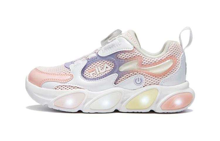 FILA KIDS Boa Slip Resistant Abrasion Resistant Kids Lifestyle Shoes Pink White Children Aged 3 7 Years Old