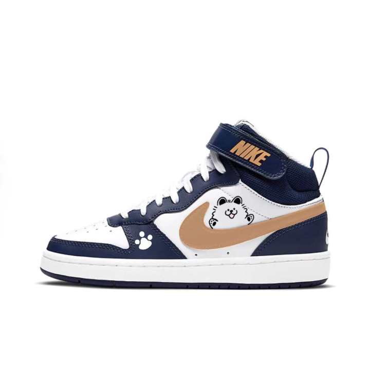 Nike Nike Court Borough Autumn Fallen Claws Synthetic Leather Slip Resistant Abrasion Resistant High top Skateboard Shoes