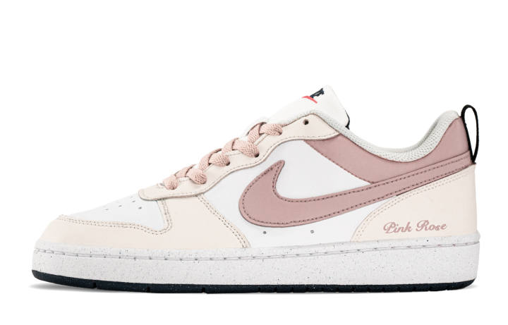 Nike Nike Court Borough Leather Slip Resistant Cushioning Abrasion Resistant Breathable Low top Kids' Skateboarding Shoes