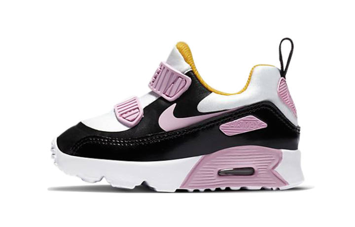Nike Nike Air Max 90 Hook and loop Low top Running Shoes Black Pink Infant And Toddler
