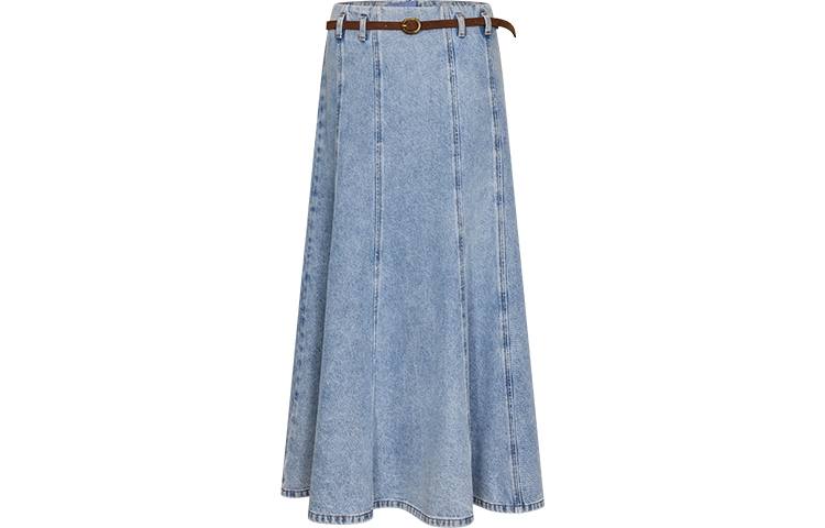 URBAN REVIVO Denim Long Skirt 2026 Spring Summer New Women's