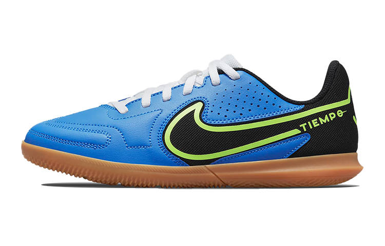 Nike Nike Tiempo Legend 9 Slip Resistant Cushioning Abrasion Resistant Low top Kids' Soccer Shoes Blue Black Kids'