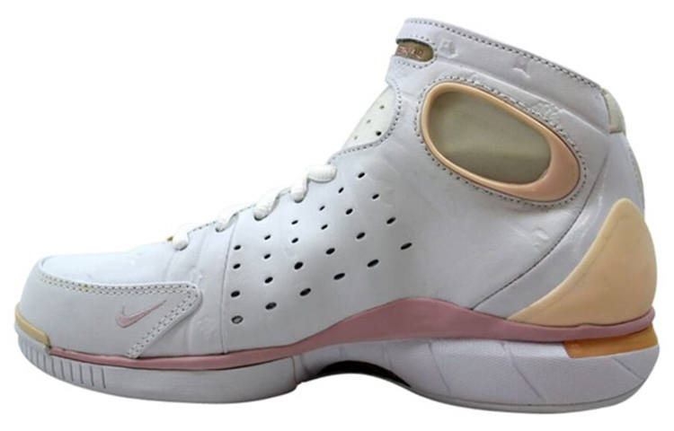 Nike Nike 2K4 Air Zoom Huarache AL Kobe High top Basketball Shoes White Pink Gold Unisex