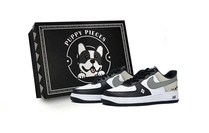 Nike Nike Air Force 1 Leather Low top Kids' Skateboarding Shoes White Gray Teenagers