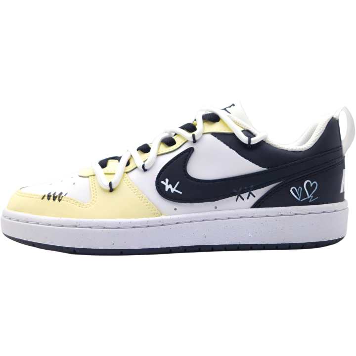 Nike Nike Court Borough Heartbeat Gravity Slip Resistant Abrasion Resistant Low top Kids' Skateboarding Shoes Khaki Unisex