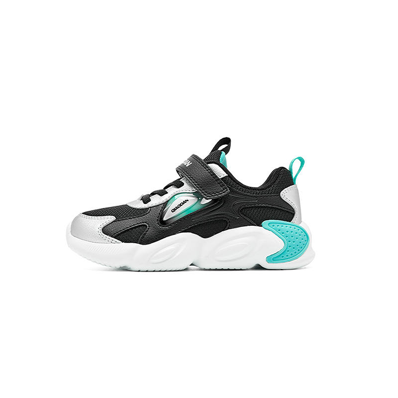 QIAODAN Kids' Running Shoes Black/Silver Children Aged 3 7 Years Old