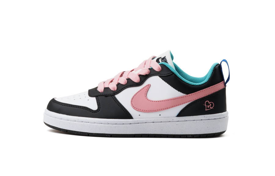 Nike Nike Court Borough Low Synthetic Leather Low top Kids' Skateboarding Shoes Pink Teenagers