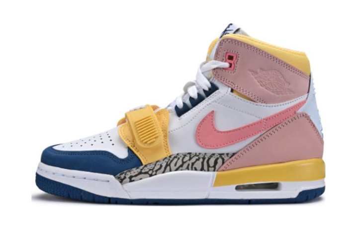 Jordan Jordan Legacy 312 White Coral Pink French Blue GS