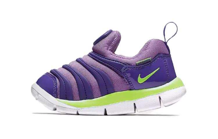 Nike Nike Dynamo Free Slip Resistant Abrasion Resistant Low top Toddler Shoes Purple Green Infant And Toddler
