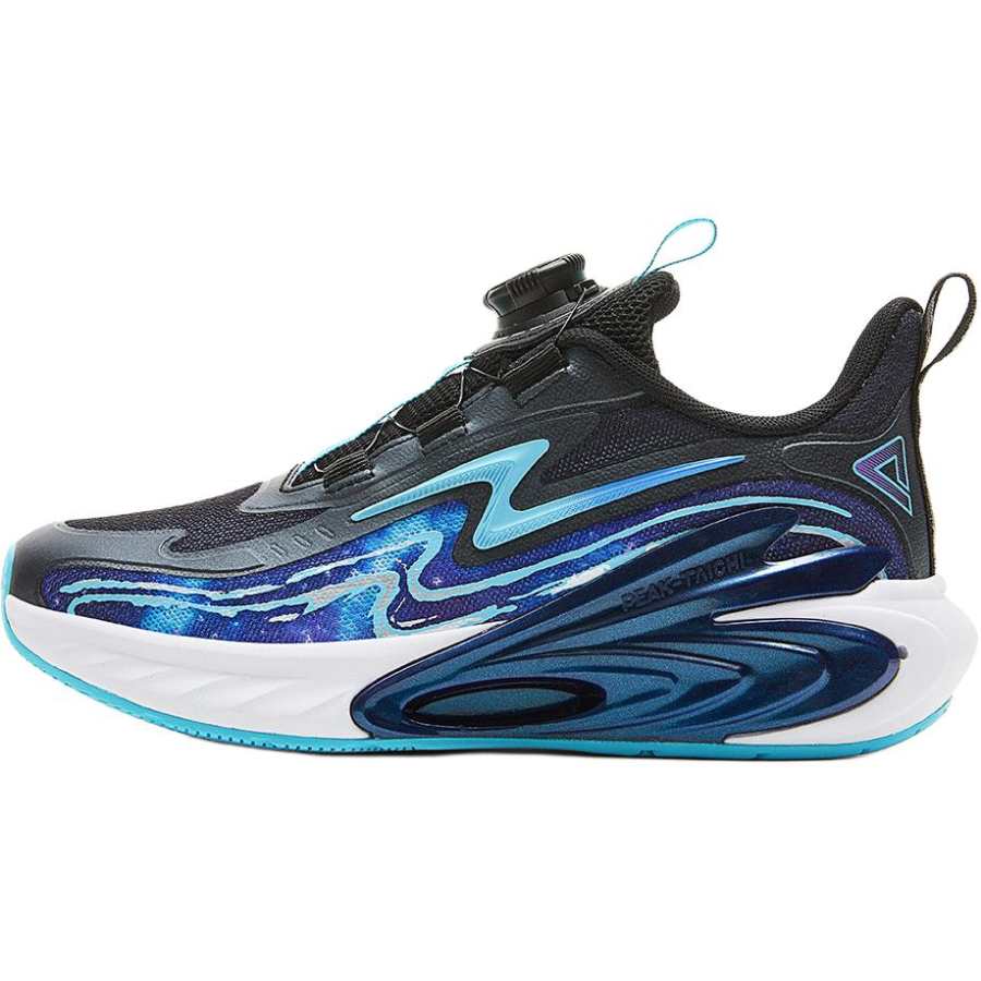 PEAK State Pole Abrasion Resistant Low top Kids' Running Shoes Black/Cerulean Kids'