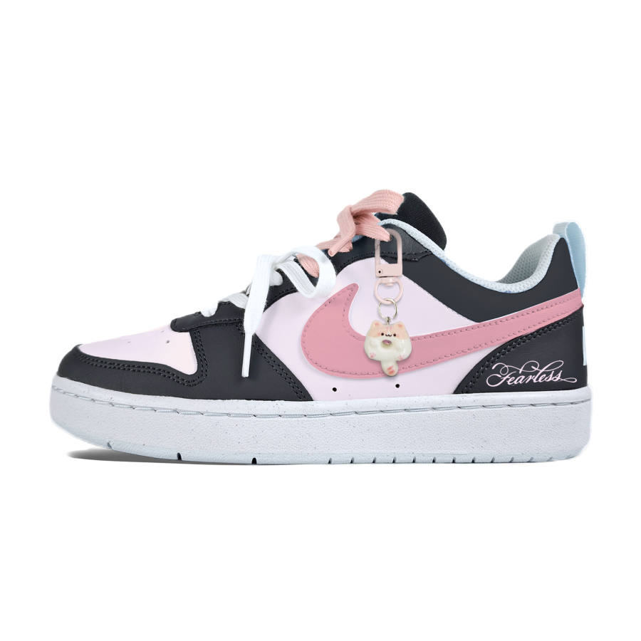 Nike Nike Court Borough Baby Cat Powder Slip Resistant Abrasion Resistant Low top Kids' Skateboarding Shoes Unisex