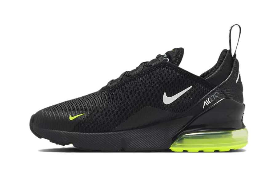 Nike Nike Air Max 270 BP Kids Lifestyle Shoes Black Green Children Aged 3 7 Years Old