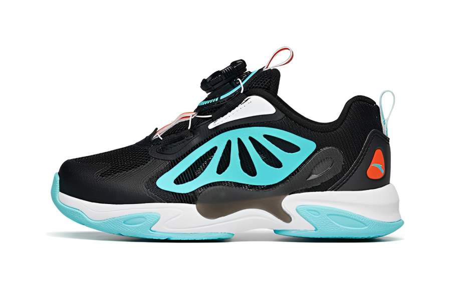 Antakids Anta Butterfly Wings Slip Resistant Abrasion Resistant Sports Casual Shoes Black Green Children Aged 3 7 Years Old