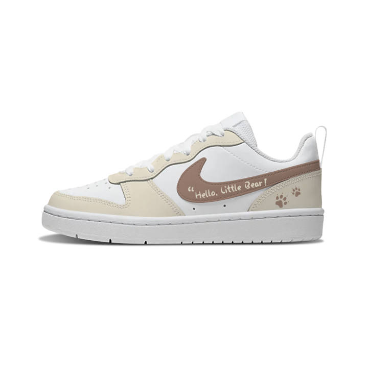 Nike Nike Court Borough Brown Bear Leather Slip Resistant Cushioning Abrasion Resistant