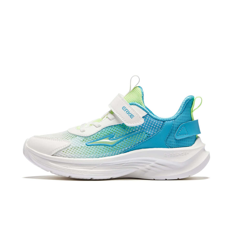 ERKE KIDS Gull 2 Synthetic Leather, Textile Low top Running Shoes Microcrystal White/Fatai Blue Teenagers
