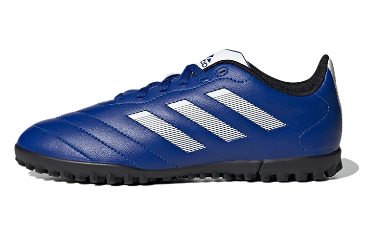 Adidas Adidas VIII TF J Synthetic Leather Slip Resistant Abrasion Resistant Low top Kids' Soccer Shoes Blue