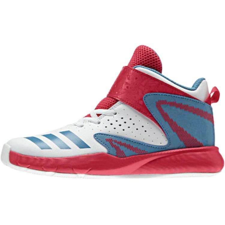Adidas Adidas Slip Resistant Abrasion Resistant Mid top Children's Basketball Shoes Red White Kids'