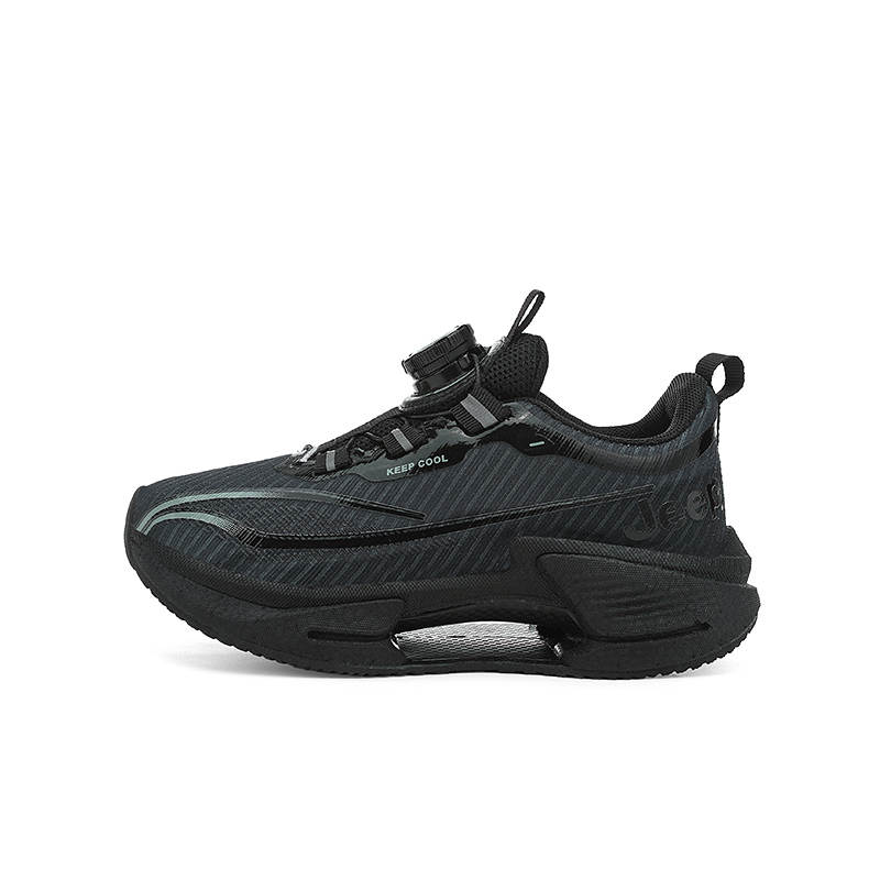 Jeep Slip Resistant, Abrasion Resistant, Lightweight Cushioning Low top Running Shoes Starburst Black Kids'