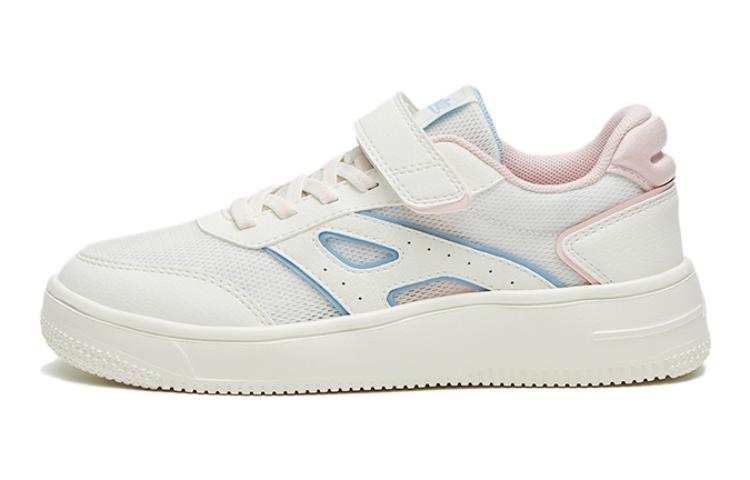 Antakids Slip Resistant Abrasion Resistant Slip Resistant Abrasion Resistant Low top Skateboard Shoes White Blue Pink