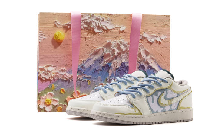 Jordan Jordan Air Jordan 1 Summer Flowing Leather Slip Resistant Abrasion Resistant Slip Resistant Abrasion Resistant Low top