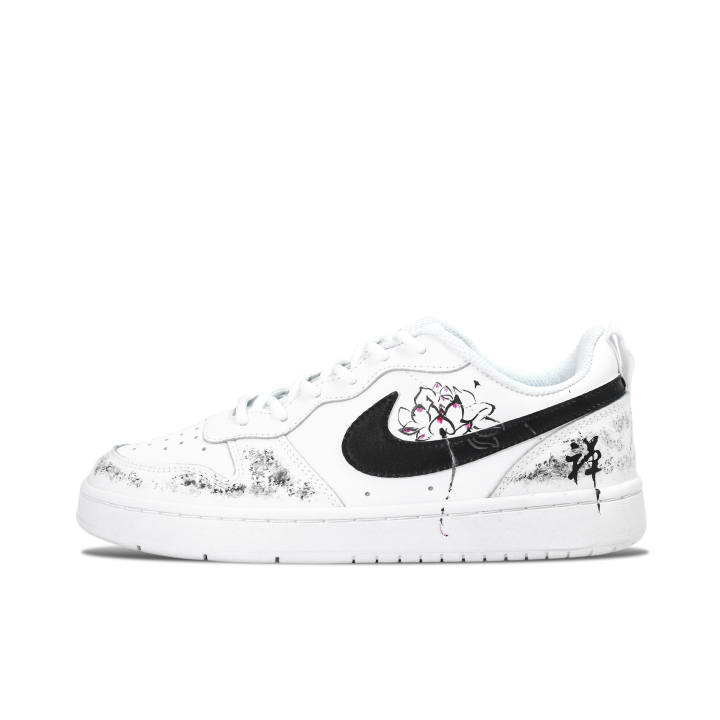 Nike Nike Court Borough Ink Wash Zen Leather Cushioning Abrasion Resistant Slip Resistant