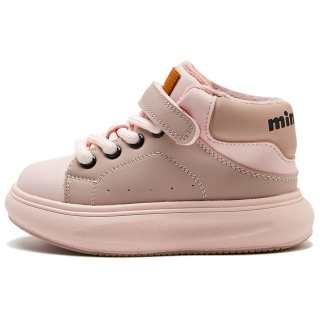 Mini Bala Fashion Fleece Lined Sportswear Thermal Slip Resistant Kids Lifestyle Shoes Pink Children Aged 3 7 Years Old