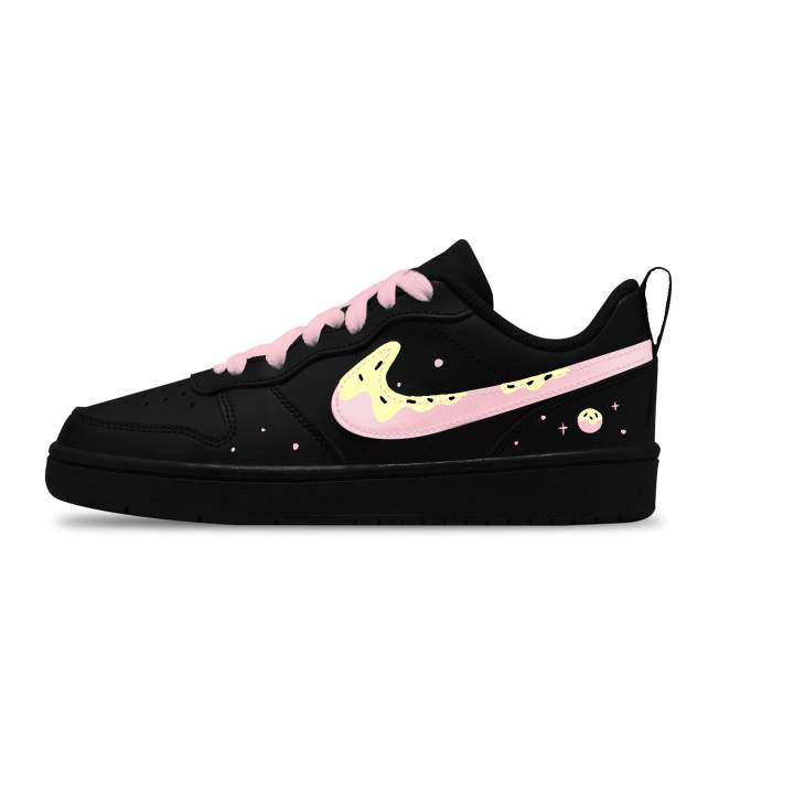 Nike Nike Court Borough Strawberry Cake Leather Slip Resistant Abrasion Resistant Slip Resistant Abrasion Resistant Low top