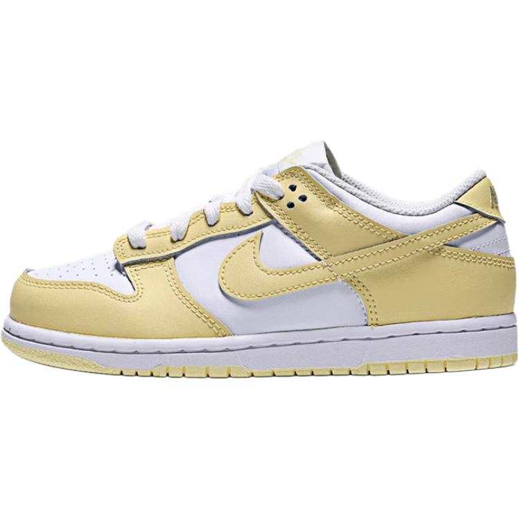 Nike Nike Dunk Abrasion Resistant Low top Kids' Skateboarding Shoes Yellow Children Aged 3 7 Years Old