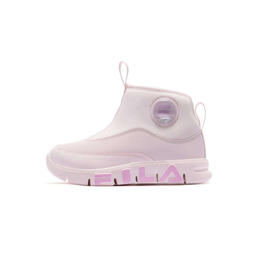 FILA KIDS FILA KIDS SEASON FSW GGUMIBOOTS Fleece Lined Comfortable Versatile Waterproof Insulated Shoes Pu Mist Tender Powder