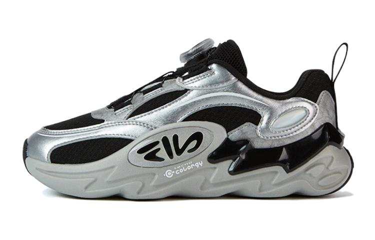 FILA KIDS Cushioning Low top Kids' Running Shoes Black Silver Kids'