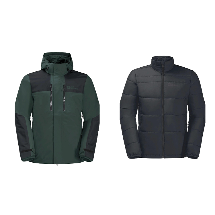 JACK WOLFSKIN Jackets Men's Black/4161 Hooded Moderate Other