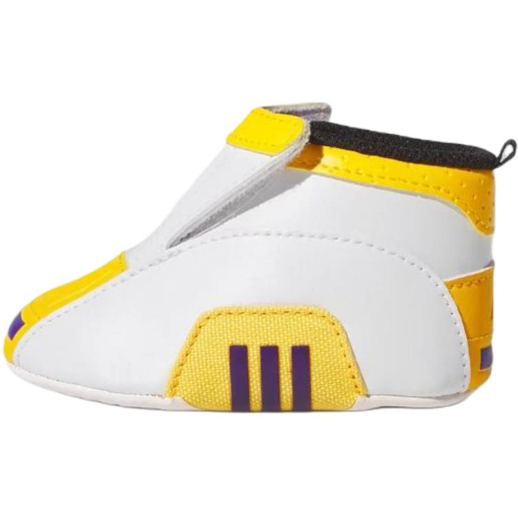 Adidas Adidas Crazy 2 Slip Resistant Abrasion Resistant Mid top Toddler Shoes White Yellow Infant And Toddler
