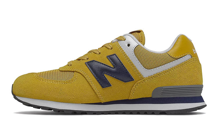 New Balance New Balance NB 574 Comfortable Kids Lifestyle Shoes Lemon Teenagers