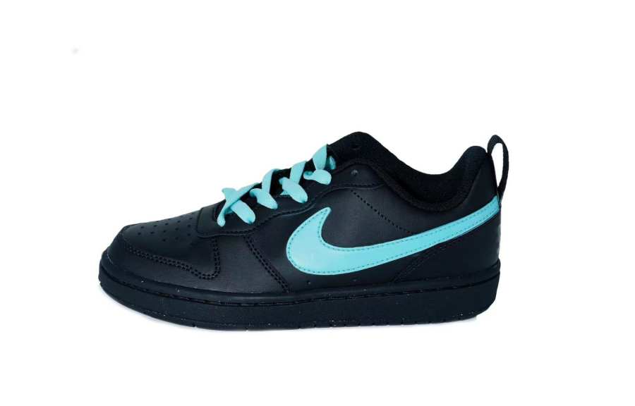 Nike Nike Court Borough Leather Slip Resistant Low top Kids' Skateboarding Shoes Black Teenagers