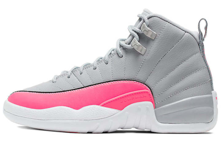 Jordan Jordan 12 Retro Wolf Grey Racer Pink GS